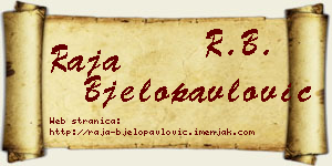 Raja Bjelopavlović vizit kartica